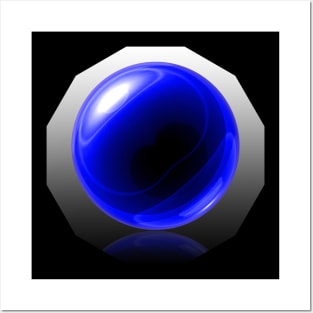 Blue Glass Orb Posters and Art